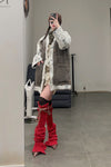 Vitelli leg cover FW22_LFT_002 dark red